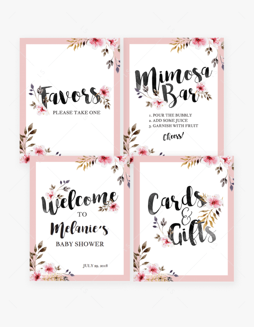 Baby Shower Signs For Tables, HD Png Download