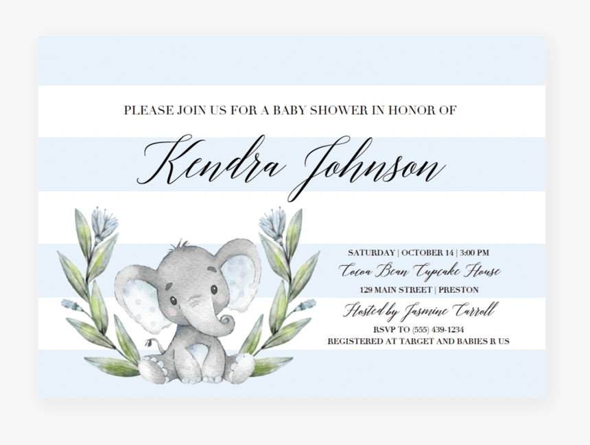 Fall Invitation Blank Template Baby Shower, HD Png Download