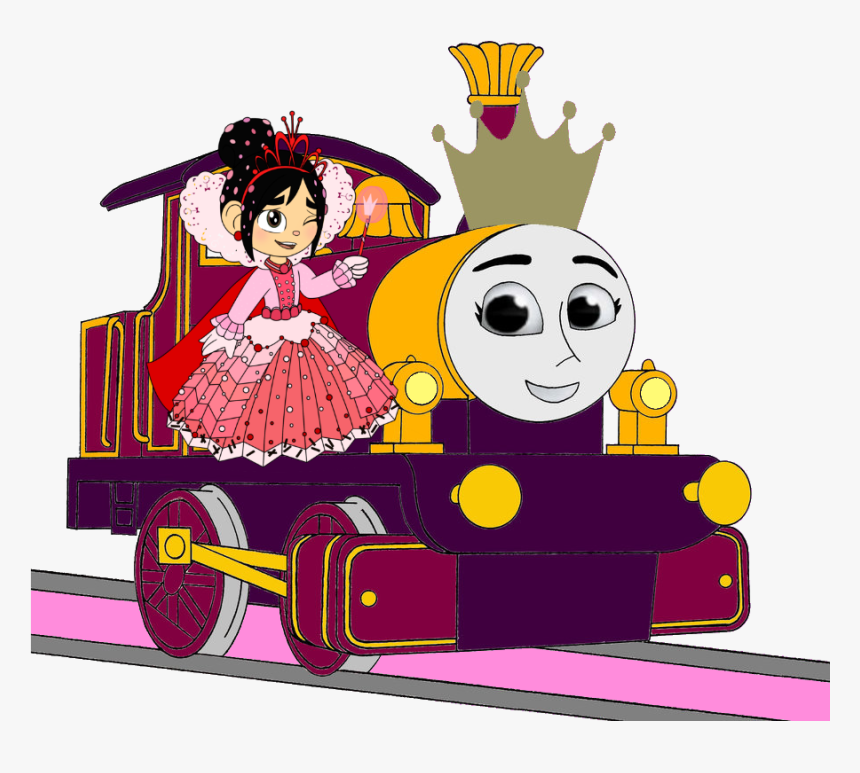 Lady With Princess Vanellope - Kiss Thomas And Friends Thomas And Emily, HD Png Download