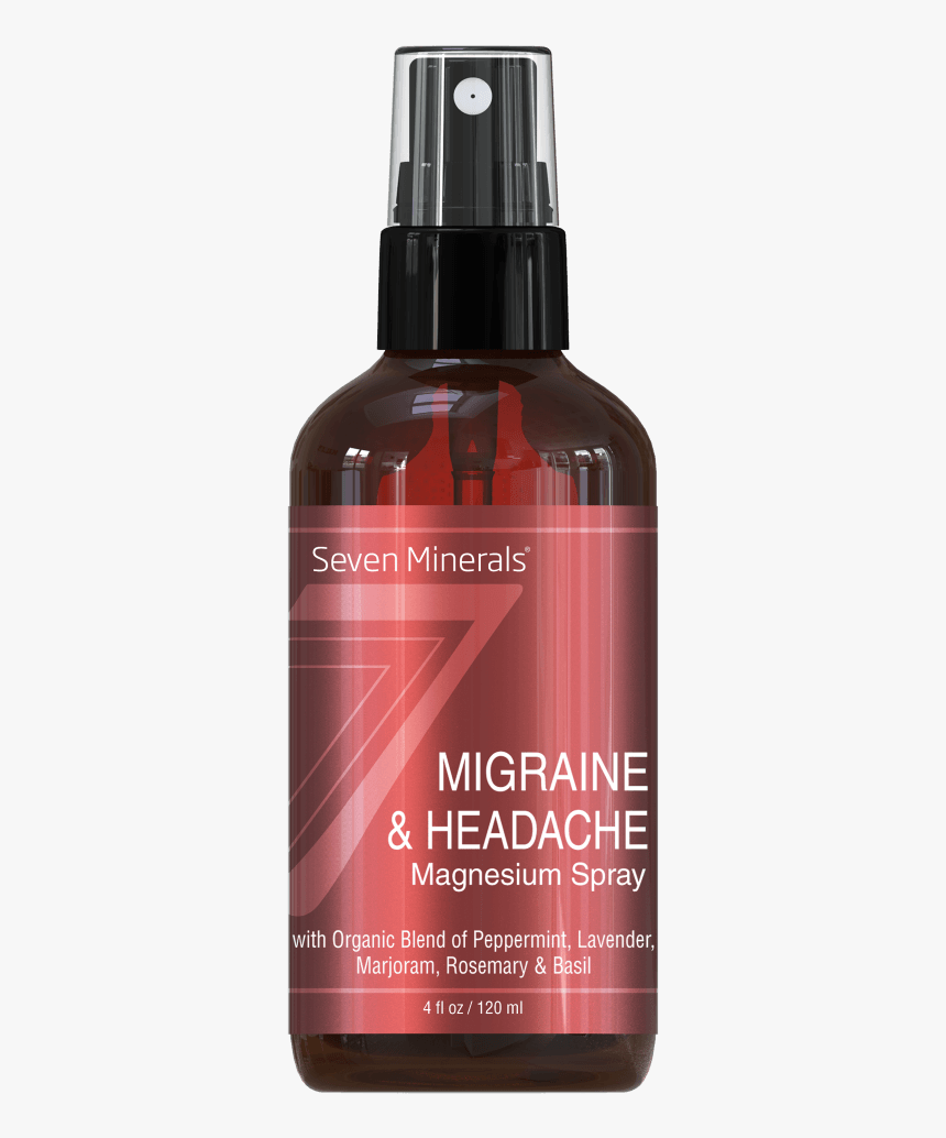 Migraine & Headache Magnesium Spray, 4 Oz Topical Magnesium For