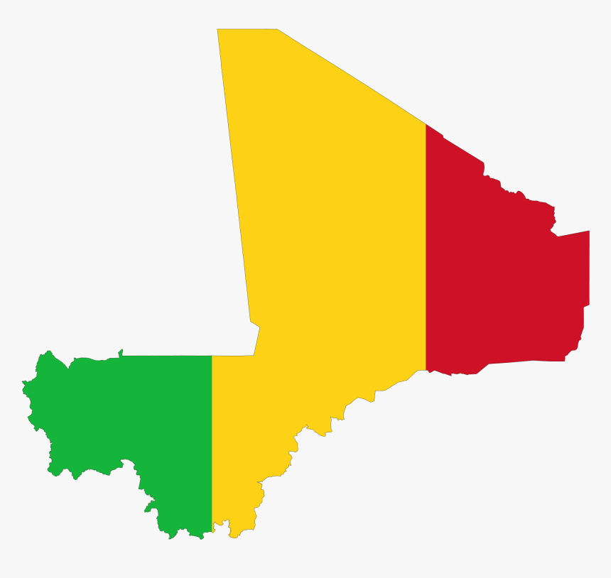 Mali Flag Map Large Map - Map Of Mali, HD Png Download