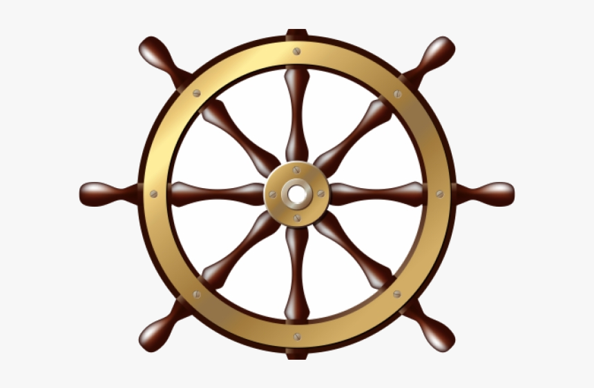 Ship Wheel Ships Clipart Transparent Png - Ship Steering Wheel Transparent Background, Png Download