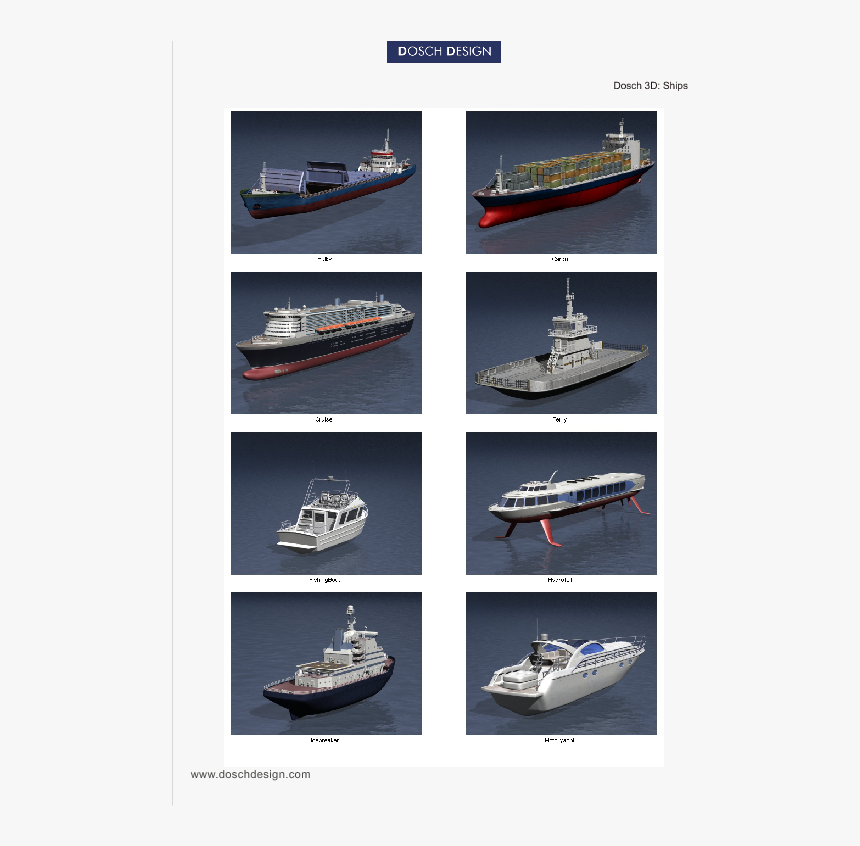 Dosch 3d Ship, HD Png Download