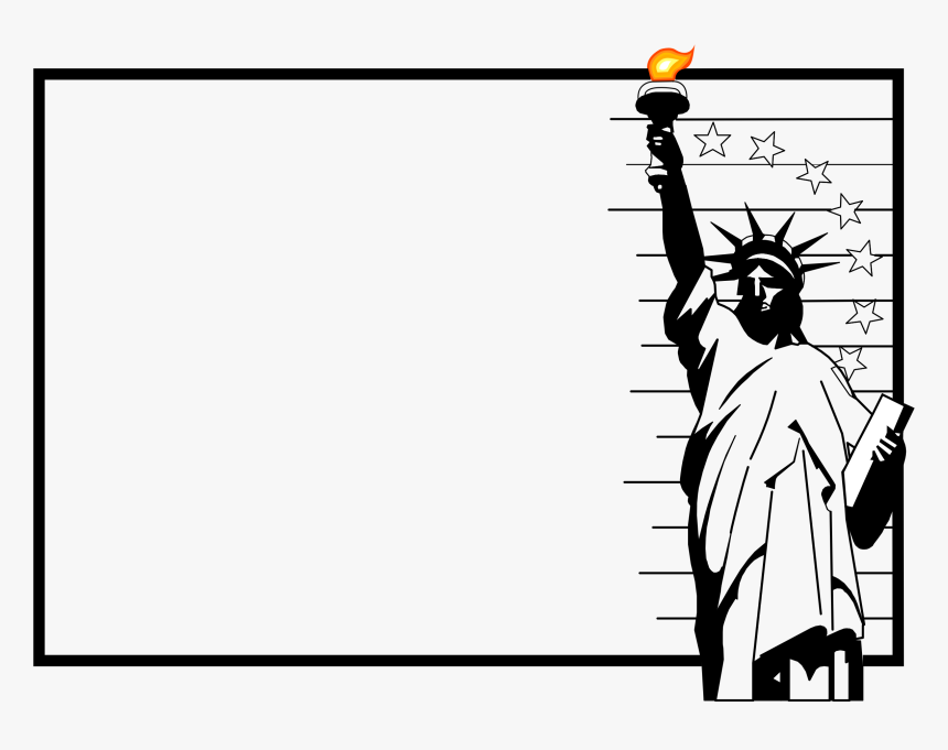 Liberty Frame Clip Arts - 自由 女神 像, HD Png Download