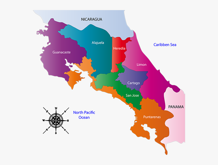 Costa Rica Map - Cute Costa Rica Map, HD Png Download