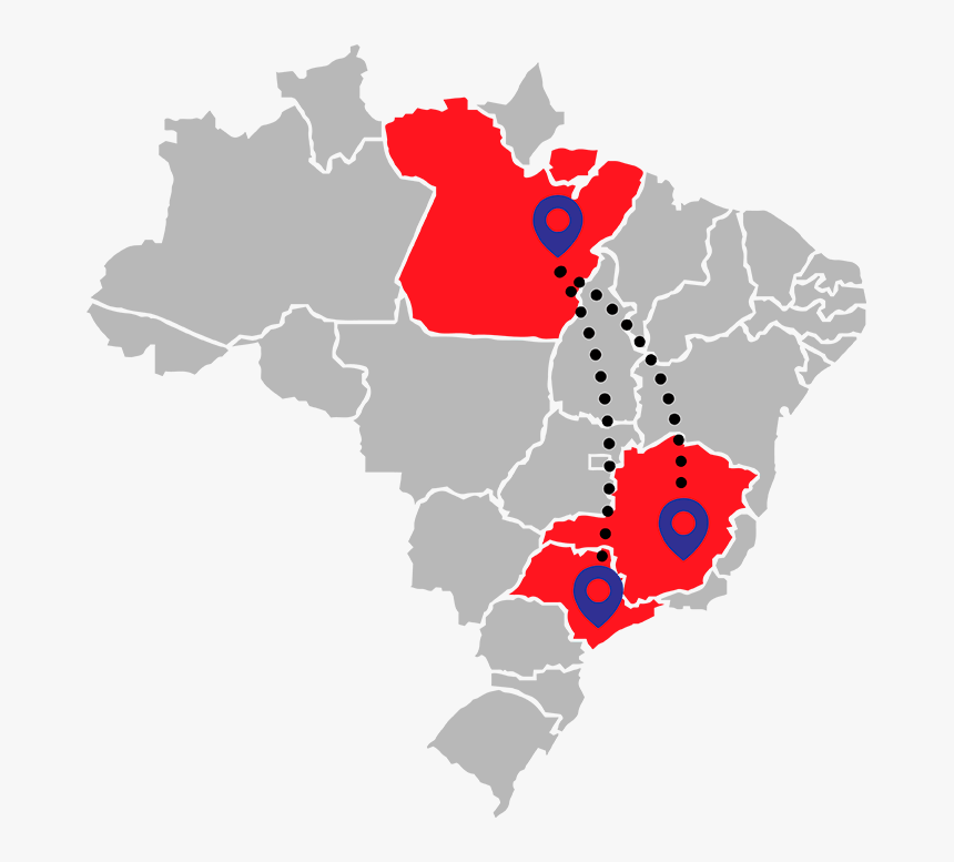 Mapa Do Brasil Sp, HD Png Download