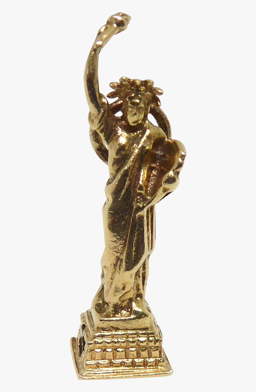 Gold Statue Of Liberty Png, Transparent Png