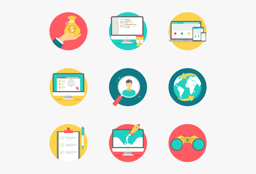 Web Development And Seo - Circle, HD Png Download