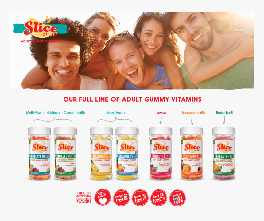 Slice Wg - Slice Of Life Multi Gummies, HD Png Download