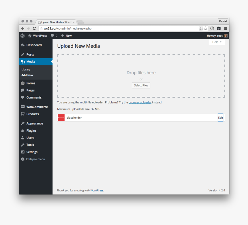 Upload Custom Placeholder - Edit Category Page In Wordpress, HD Png Download
