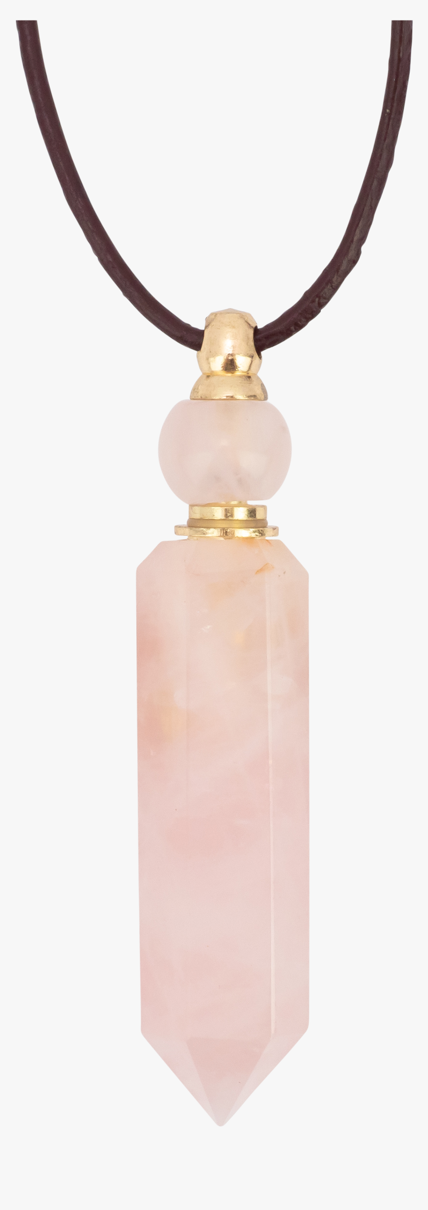 *zengo Rose Quartz Crystal Vial Necklace - Locket, HD Png Download