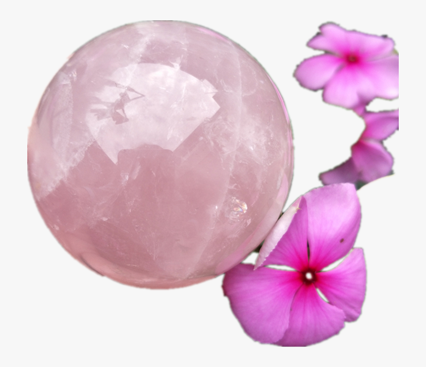 Large Pink Crystal Sphere Natural Specimen Rose Quartz - Impatiens, HD Png Download