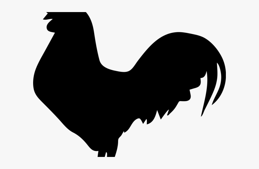 White Clipart Rooster - Chicken Silhouette, HD Png Download