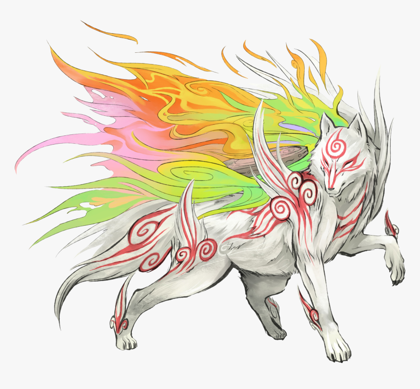 Transparent Amaterasu Png - Okami Amaterasu And Shiranui, Png Download