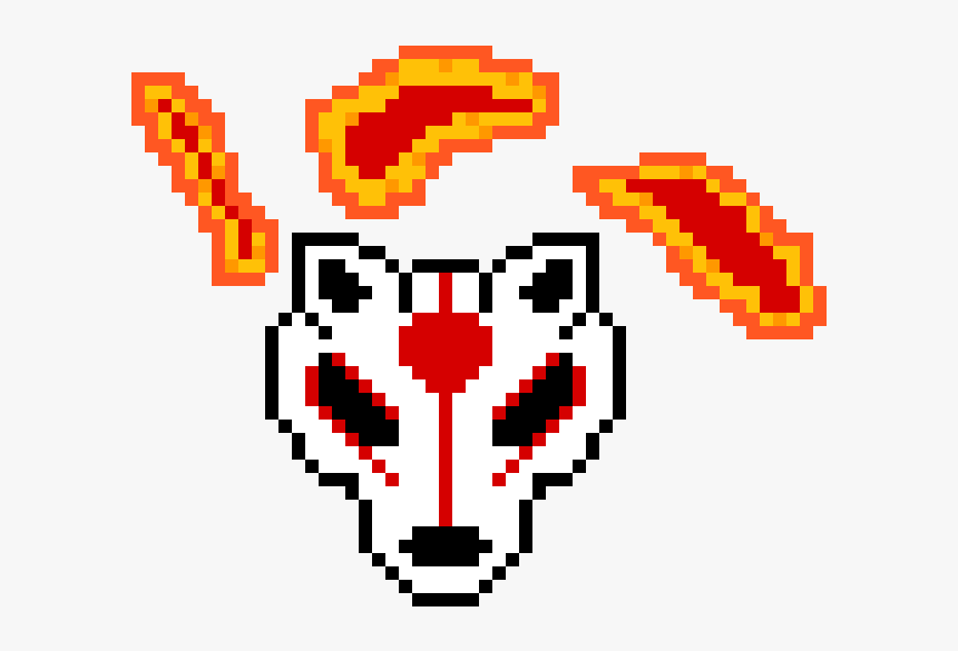 Ōkami , Png Download - Wolf Head Pixel Art, Transparent Png