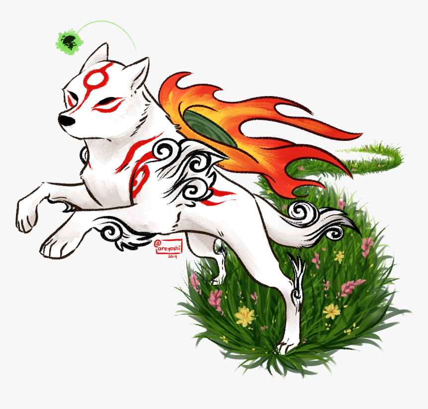 Okami - Cartoon, HD Png Download