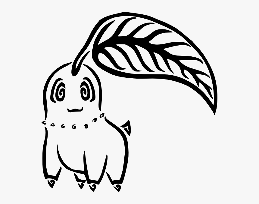Tribalish Chikorita By Vaguelygenius - Cartoon, HD Png Download