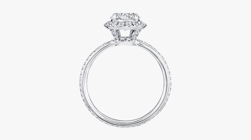 The One, Cushion-cut Diamond Micropavé Engagement Ring - One Harry Winston, HD Png Download
