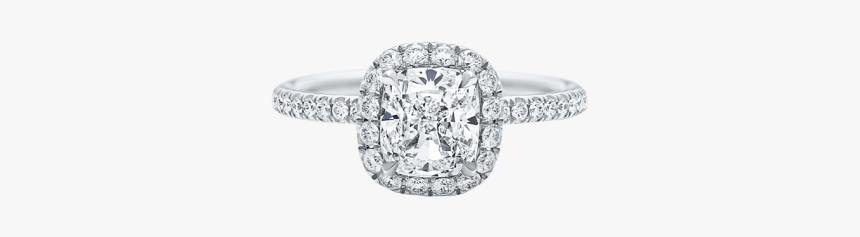 The One, Cushion-cut Diamond Micropavé Engagement Ring - Harry Winston Princess Cut Engagement Ring, HD Png Download