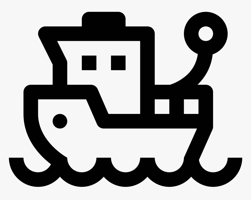 Moored Boat Icon, HD Png Download