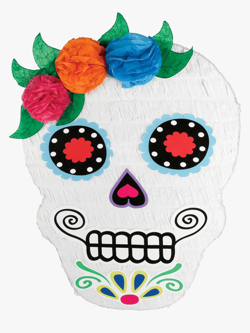 Sugar Skull Piñata Tether Float Png Minnie Mouse Sugar - Dia De Los Muertos Skull Pinata, Transparent Png