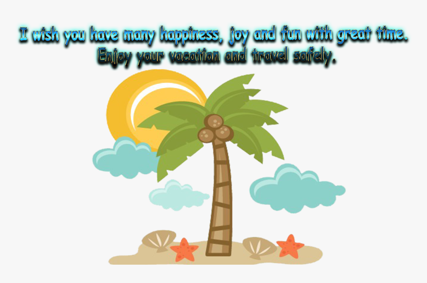 Summer Breaks Wishes Png Free Pic - Beach Tropical Beach Summer Clip Art, Transparent Png