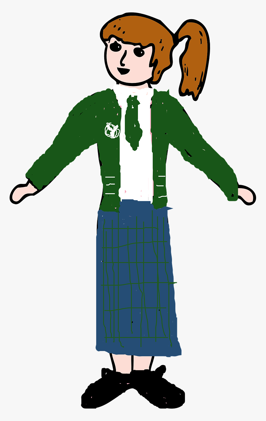 Human Girl Cartoon, HD Png Download