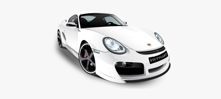 White Porsche - Car With No Background, HD Png Download