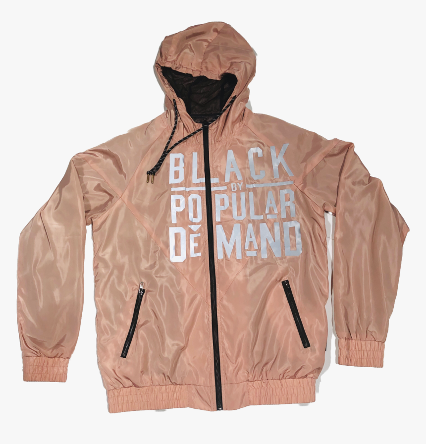 Black By Popular Demand® Pink Unisex Windbreaker Jacket - Hoodie, HD Png Download