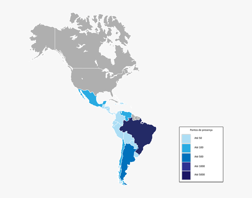 Rede Gap Networks - North America Map Grey, HD Png Download