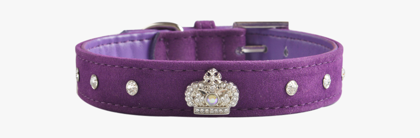 Velvet Dog Collar ~ Purple With Diamantes - Bracelet, HD Png Download