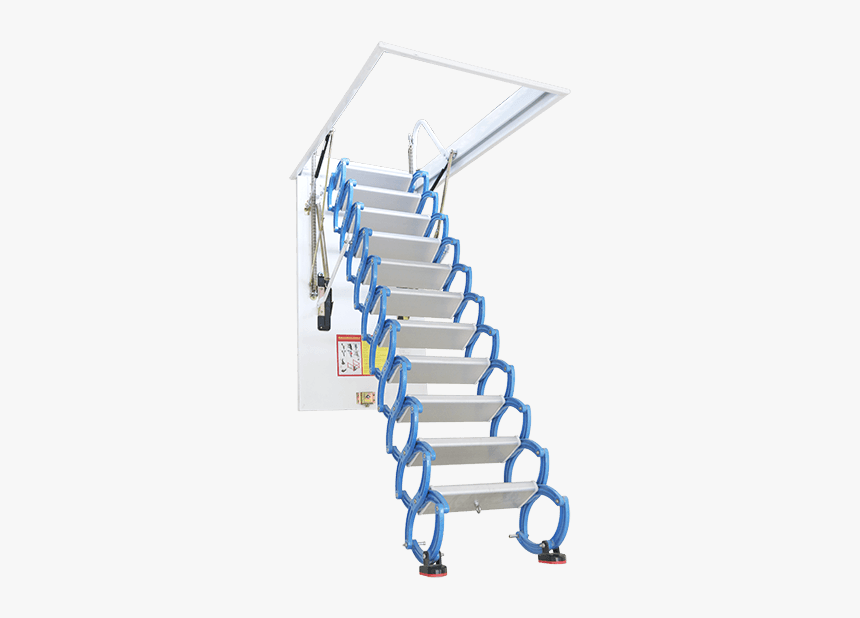 Ti Mg Alloy Ceiling Mounted Retractable Staircase Featured - Stairs, HD Png Download
