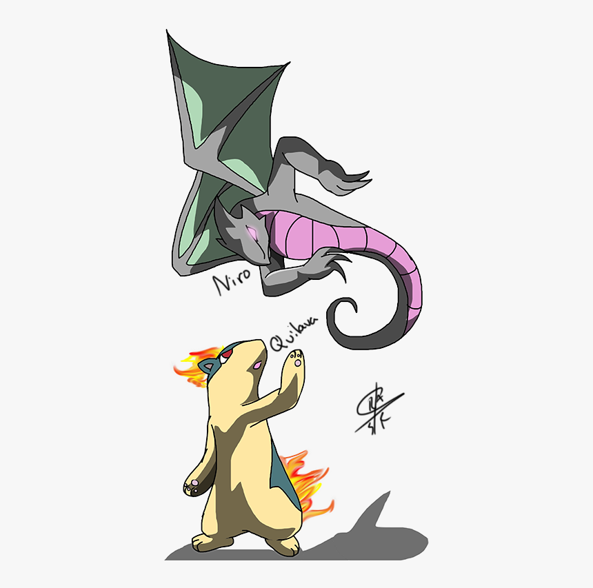 Niro And Quilava - Cartoon, HD Png Download