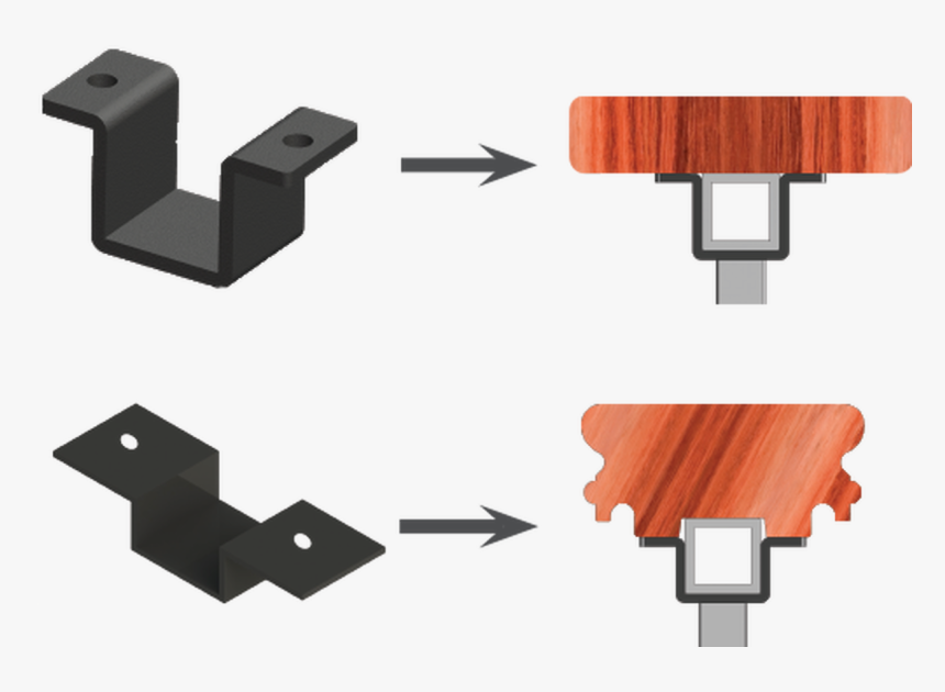 Excalibur Cap Rail Brackets By Rdi - Wood, HD Png Download