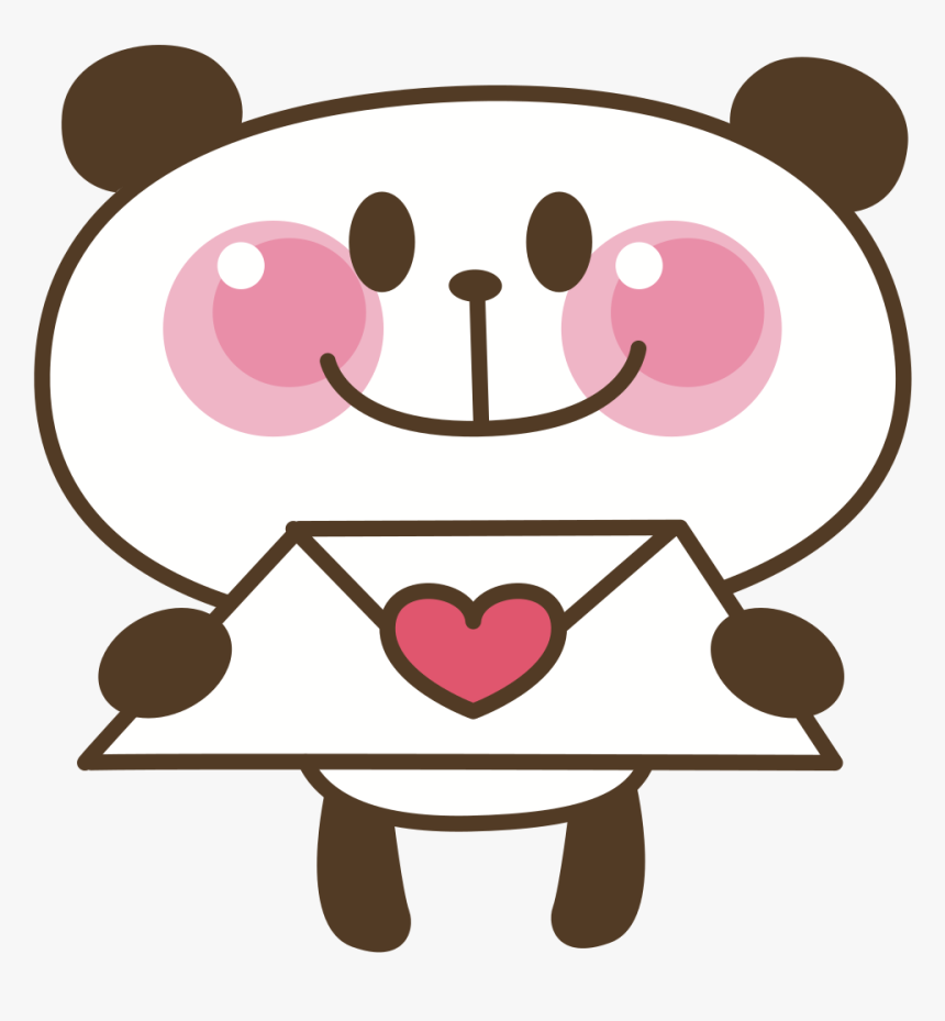 Panda Love Letter - Clip Art Love Panda, HD Png Download
