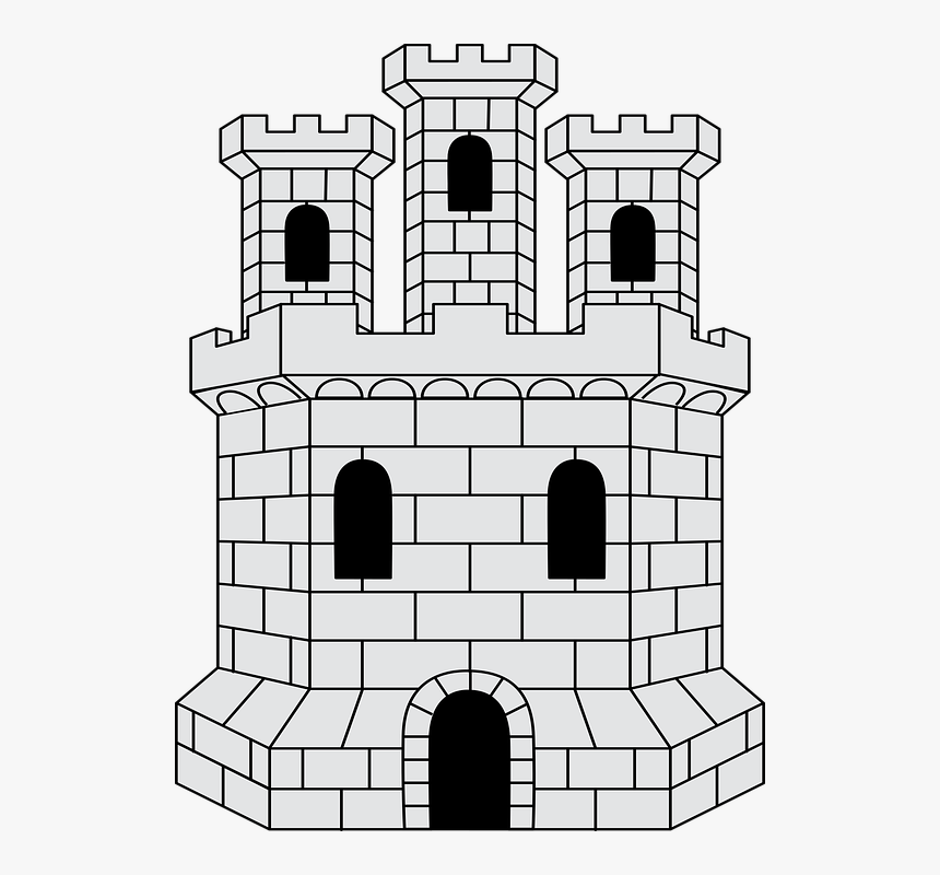 Building, Castle, Fort, Fortification, Heraldry - Heraldry Castle Png, Transparent Png
