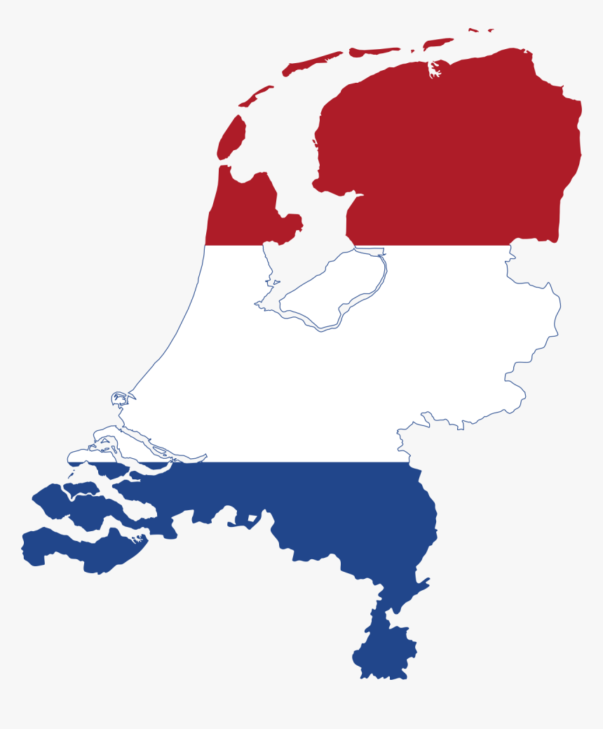 Netherlands Flag Map, HD Png Download