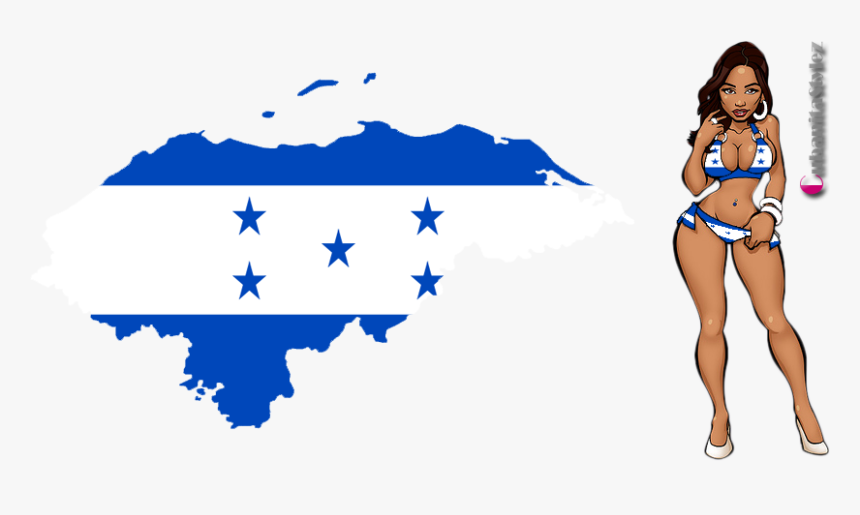 Honduras Flag Map, HD Png Download
