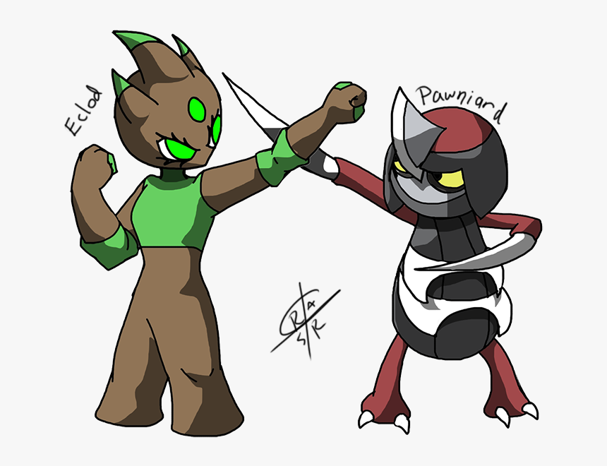 Eclod [ord] And Pawniard [pokemon] - Cartoon, HD Png Download