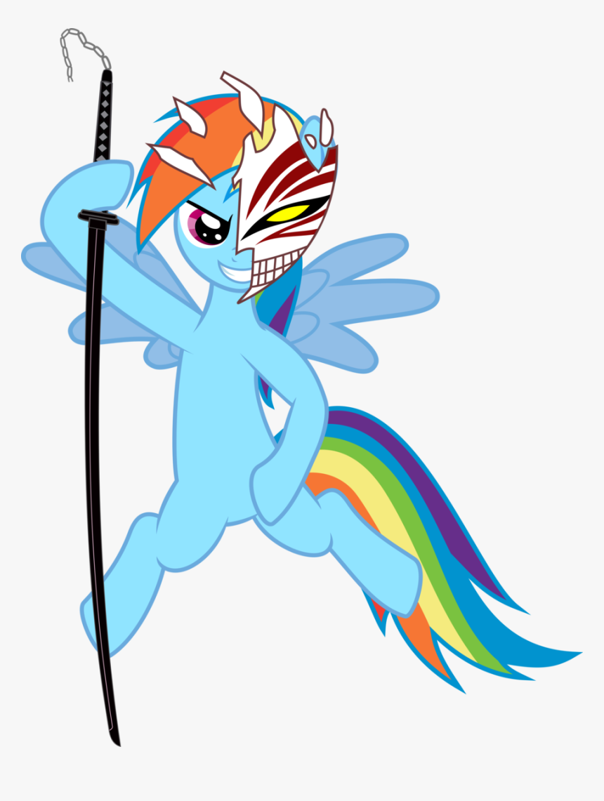 Rainbow Dash Rarity Pony Applejack Ichigo Kurosaki - Mlp Bleach, HD Png Download