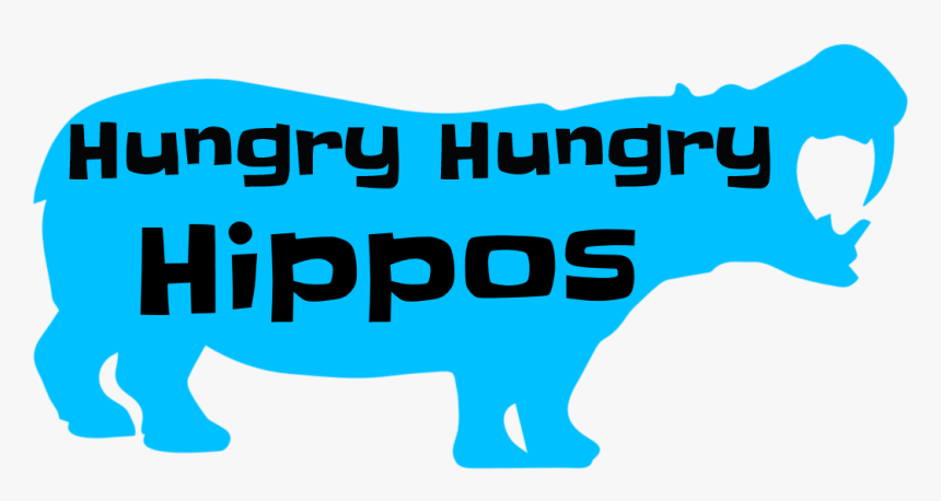 Drawing Hippopotamus Hungry Hippo - Hungry Hungry Hippos Title, HD Png Download