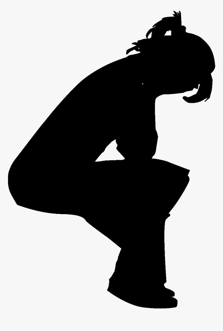 Silhouette Woman Crying Clip Art - Woman Crying Silhouette Transparent, HD Png Download