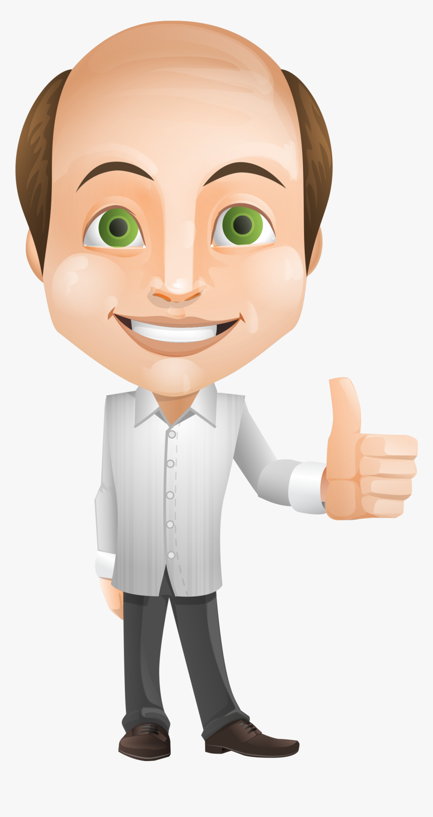Transparent Obese Man Clipart - Man Character Free Vector, HD Png Download