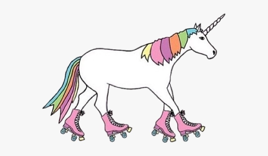 Roller Unicorn - Unicorn On Roller Skates, HD Png Download