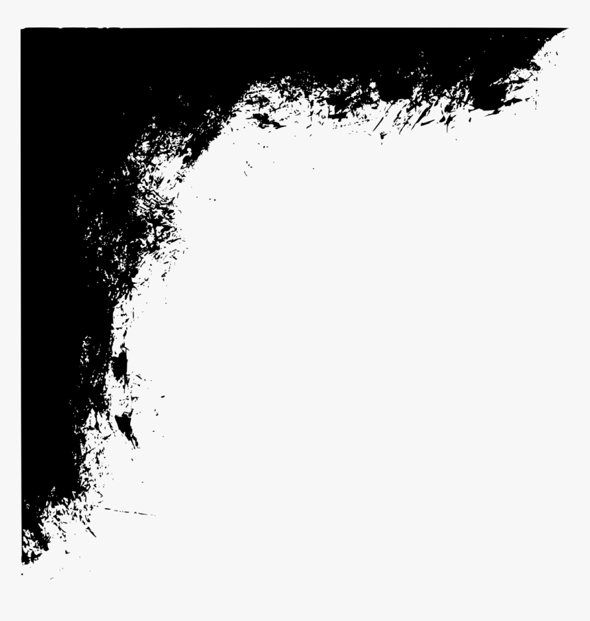 Corners Vector Grunge - Monochrome, HD Png Download