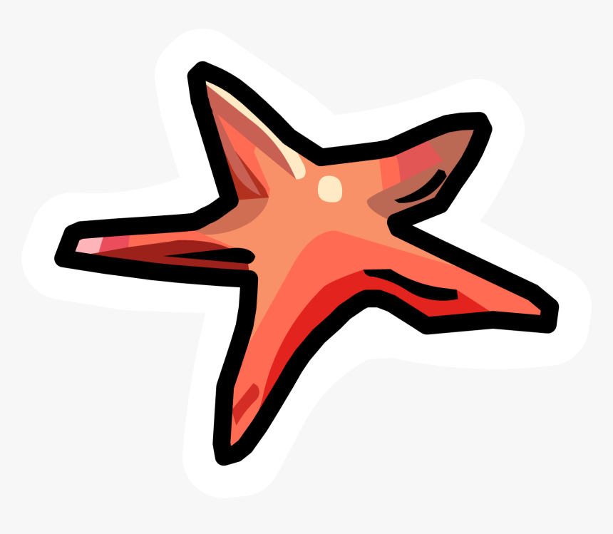 Starfish Clipart Beach Gear - Orange Pins Club Penguin, HD Png Download