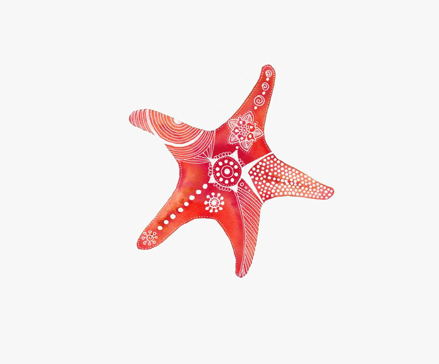 Drawing Painting Shopping Clip Art - Watercolour Art Starfish, HD Png Download