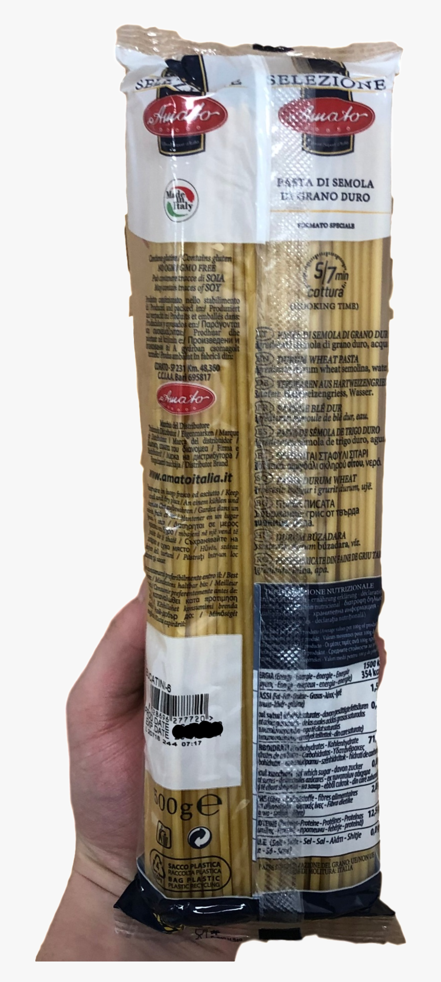 Amato Premium Pasta Gr 500 Bucatini 
 Class - Fusilli, HD Png Download