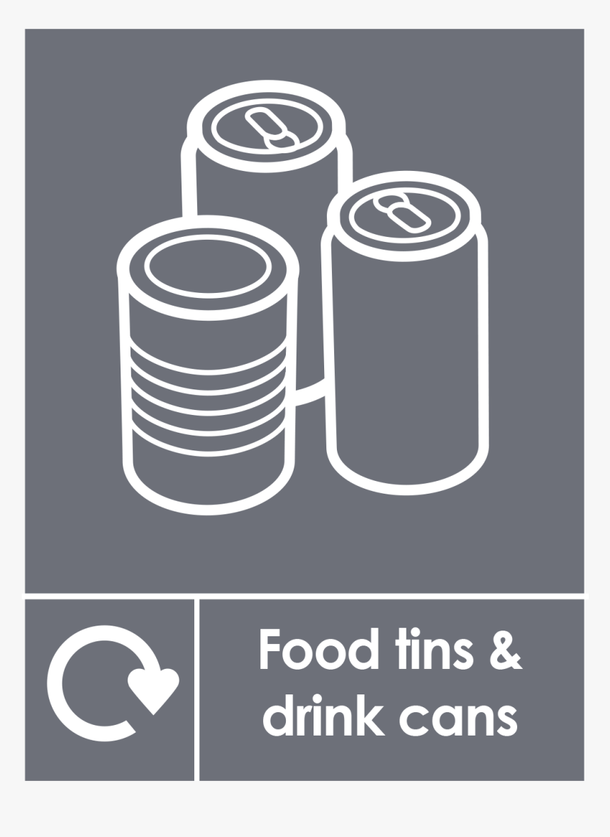Food Tins & Drink Cans Recycling Notice 
 Title Food - Food Tins And Drink Cans, HD Png Download