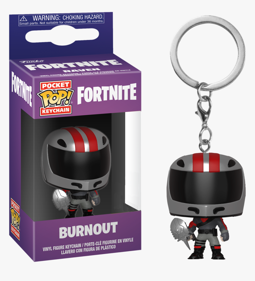 Burnout Pocket Pop Vinyl Keychain - Funko Pop Keychain Fortnite 2 Burnout, HD Png Download